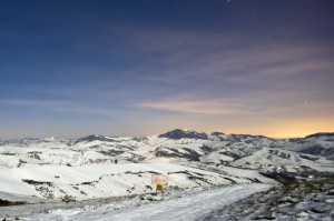 Monte Calderaro dopo il tramonto