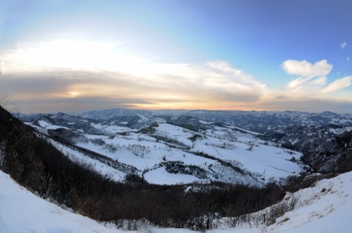 Casola Valsenio - Un tramonto freddissimo Casola Valsenio - Un tramonto freddissimo