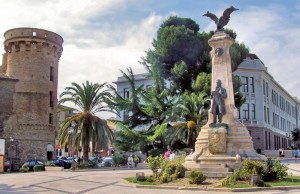 La torre do Basssano in piazza Rossetti