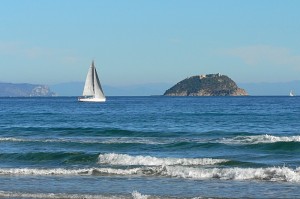Isola Gallinara…….e le vele