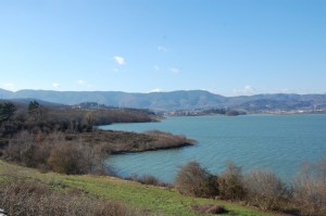 panorama del lago di Bilancino