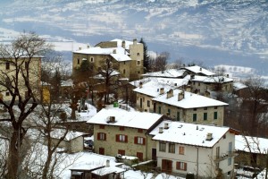 Albosaggia con palazzo Paribelli