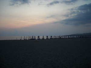 Sunset on a solitary beach