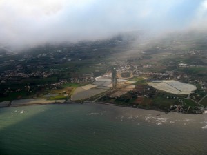 Le saline di Paceco e le nuvole.