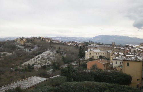 Perugia - Poca neve su Perugia