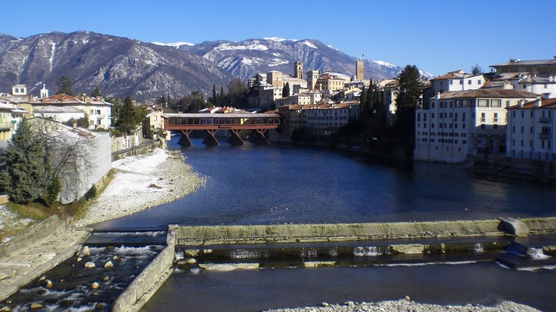 ''Il “Ponte degli Alpini” e il “Monte Grappa”.'' - Bassano del Grappa