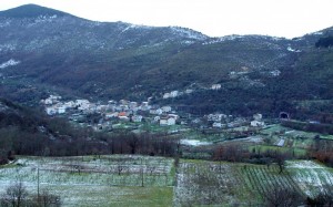 Una spruzzata di neve a Vallecupa (frazione di Venafro)