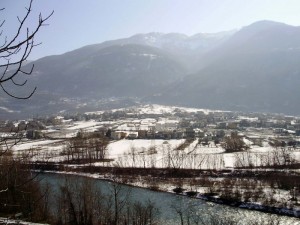 Albosaggia e il fiume Adda