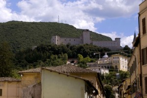 Dal centro citta’ la Rocca di Spoleto