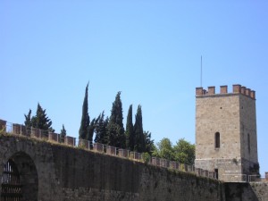 le mura di pisa e la torre di santa maria