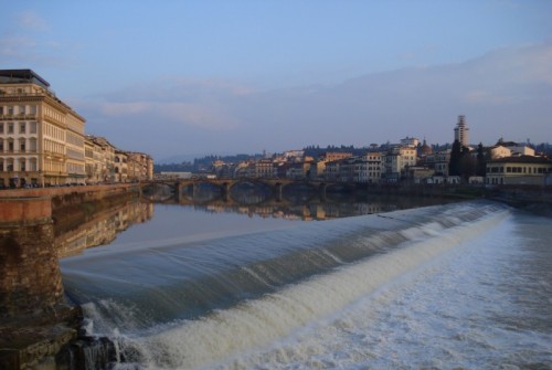 Firenze - L'Arno alla Pescaia di Santa Rosa