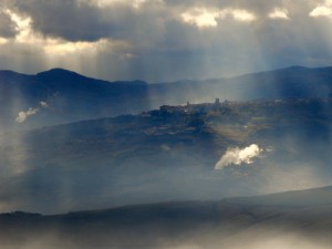 Abbadia San Salvatore dalla Rocca di Radicofani