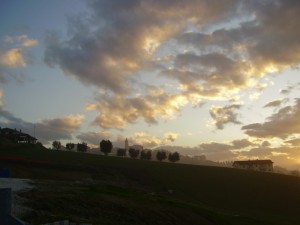 il tramonto in un pomeriggio di fine inverno