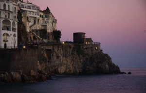 tramonto ad Amalfi