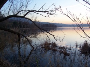 Lago di Annone al tramonto