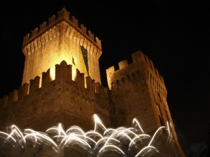 Luminous strips in the night of Offagna…….