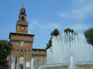 Il Castello Sforzesco e la sua fontana