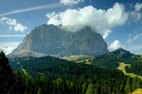 Selva di Val Gardena - Vista del Sassolungo dopo Plan de Gralba