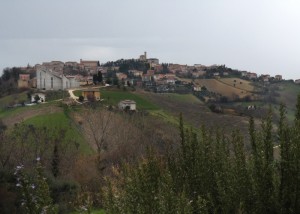 Montegiorgio, un giorno di pioggia