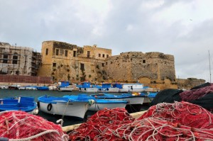 barche da pesca…….all’ombra del castello