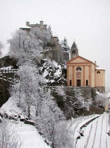 Il Castello di Saint Pierre e la neve