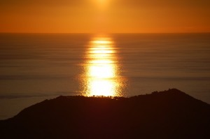 Panorama al tramonto da Giglio Castello