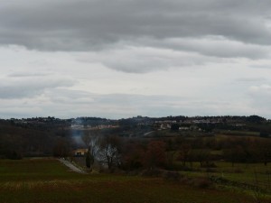 Fumo lungo la strada per fornacelle