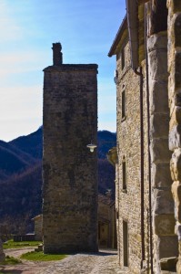 Sotto la torre del Castello della Pieve