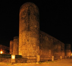 Il castello in notturna