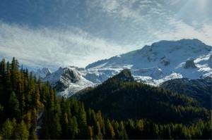 Il gruppo della marmolada verso il lago fedaia