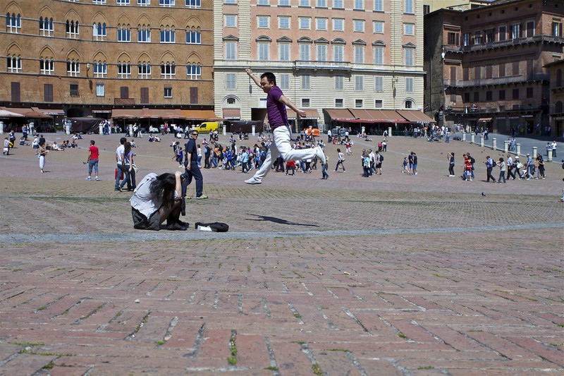 ''Piazza di Siena con acrobazia'' - Siena