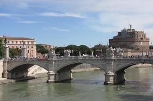 Pellegrini su Ponte S. Angelo