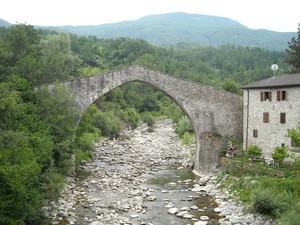 antico ponte fra i monti