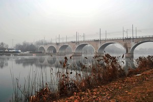 Il ponte della ferrovia sul Mincio