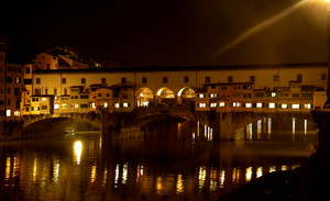 Un raggio di luce su Ponte Vecchio