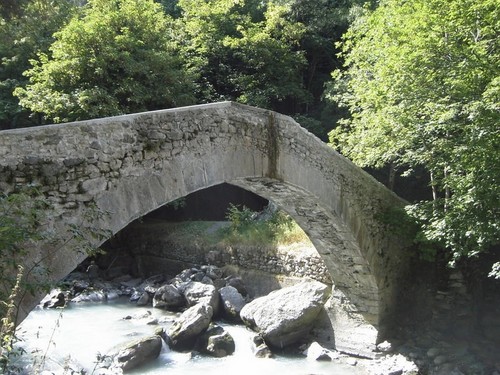 Prè Saint Didier  ponte sul sentiero dell'Orrido 10.09.2009