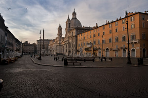 Piazza Navona Roma mattino