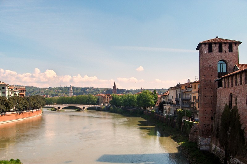 ''Ponte della Vittoria dal Ponte Scaligero'' - Verona