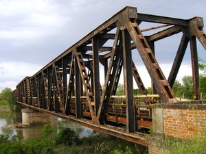 Ponte ferroviario sul fiume Oglio
