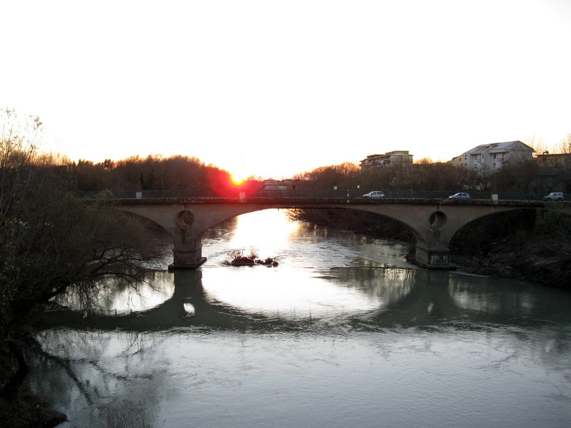 ''tramonto sul ponte sul volturno'' - Capua