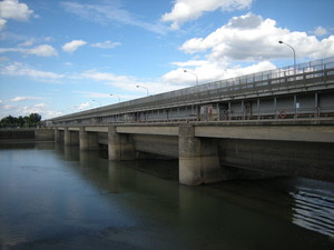 Torino, ponte diga