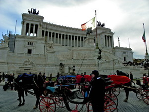 piazza Venezia e la stazione delle carrozze