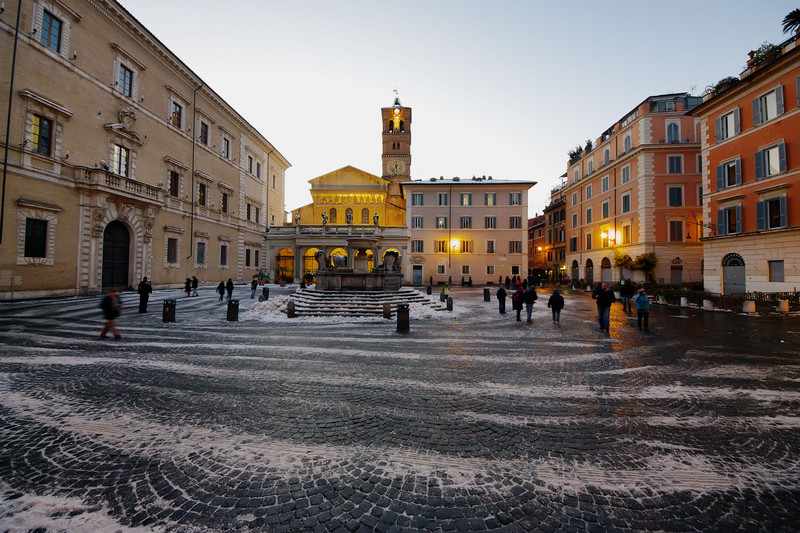 ''La neve a Trastevere'' - Roma