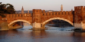 Il Ponte Scaligero al tramonto