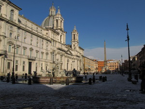 Il sole dopo la neve (meravigliosa Piazza Navona)