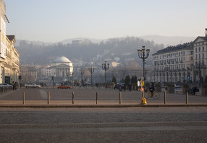In bici nella nebbia