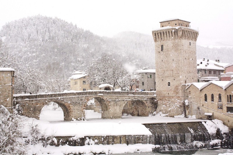 ''Il Ponte Romano sotto il Nevone del 12'' - Fermignano