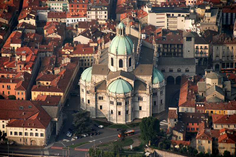 ''visione aerea'' - Como