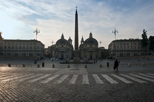 Mattino a piazza del Popolo-Roma