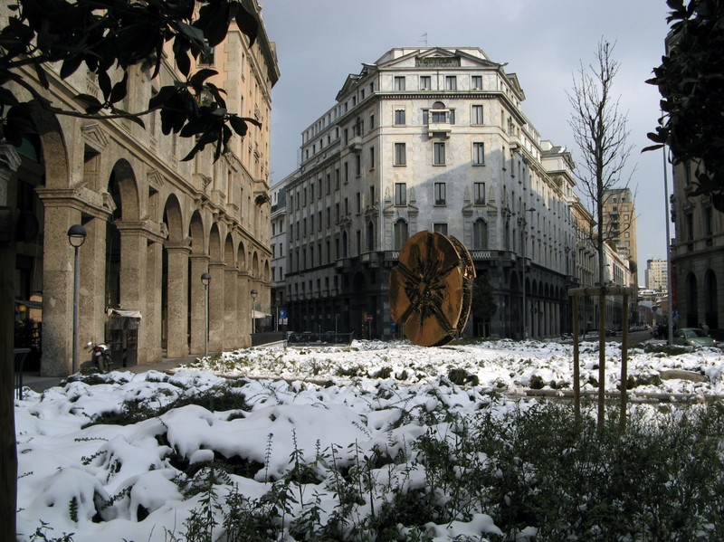 ''Piazza Meda e la neve'' - Milano